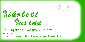 nikolett vasina business card